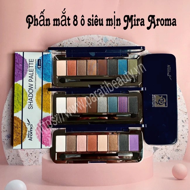 Phấn Mắt Mira Aroma Siêu Mịn 8 Ô 16g