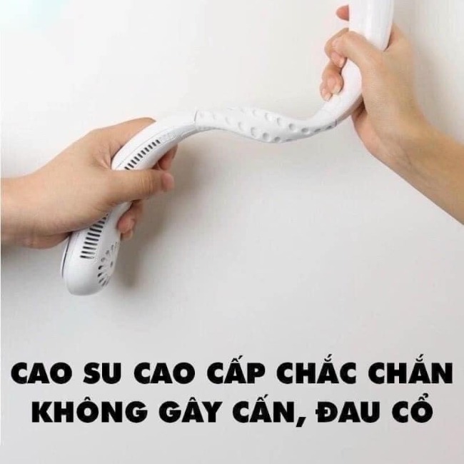 Quạt điều hoà đeo cổ Neck Fan màu xanh