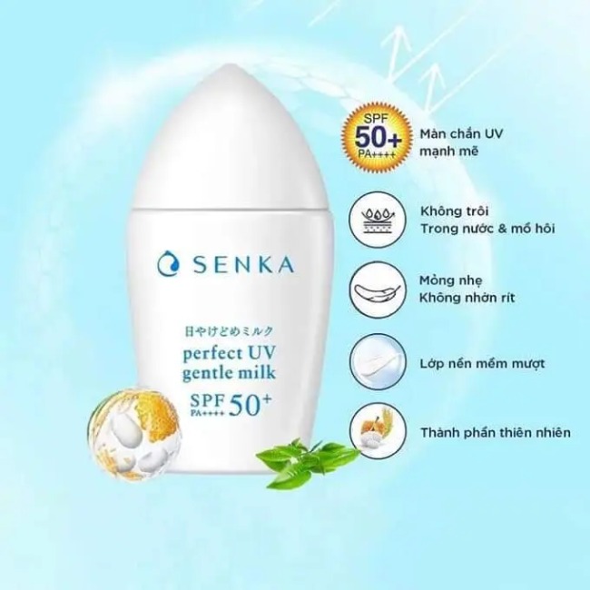 Sữa Chống Nắng Senka Perfect UV SPF50/PA+++Dưỡng Ẩm 40ml