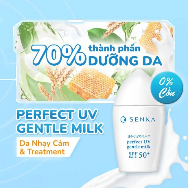 Sữa Chống Nắng Senka Perfect UV SPF50/PA+++Dưỡng Ẩm 40ml