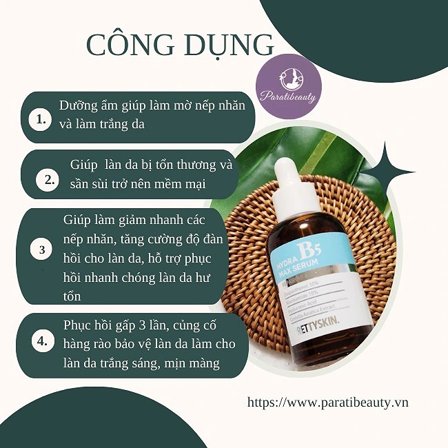 Serum Phục Hồi Dưỡng Trắng Prettyskin Hydra B5 Max Serum Hàn Quốc 50ml