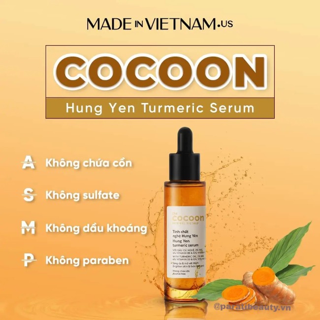 Serum Cocoon Turmeric Serum Tinh Chất Nghệ Hưng Yên 5ml