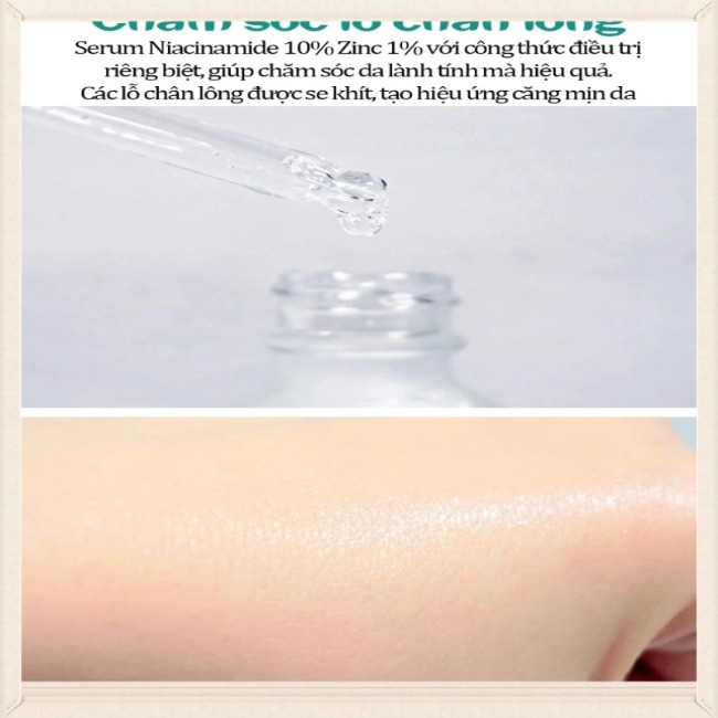 Serum Dưỡng Mềm Da, Giảm Sưng, Ngăn Ngừa Mụn The Ordinary Niacinamide 10% + Zinc 1% 30ml
