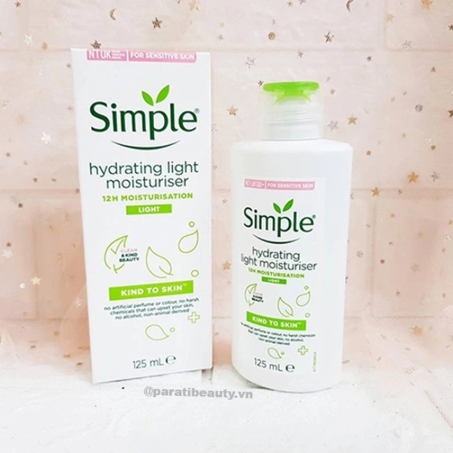 Sữa Dưỡng Ẩm Simple Hydrating Light Dịu Nhẹ Cấp Ẩm Tới 12H 125ml