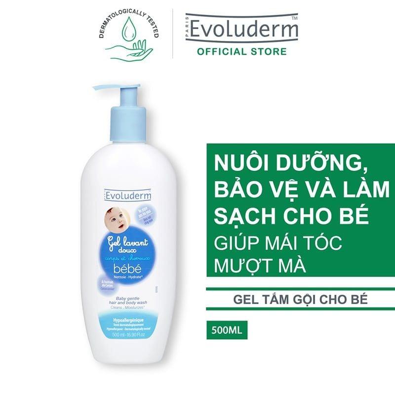 Sữa tắm gội dịu nhẹ cho bé Evoluderm 500ml