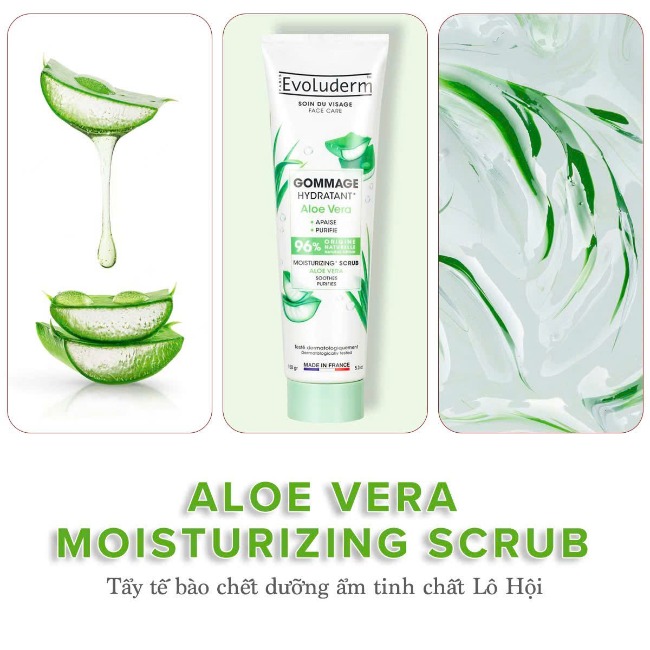 Tẩy tế bào chết dưỡng ẩm da mặt Evoluderm 150g