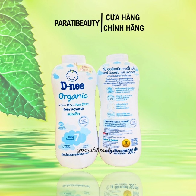 Phấn Rôm Dnee Organic Baby Powder Thái Lan 350g