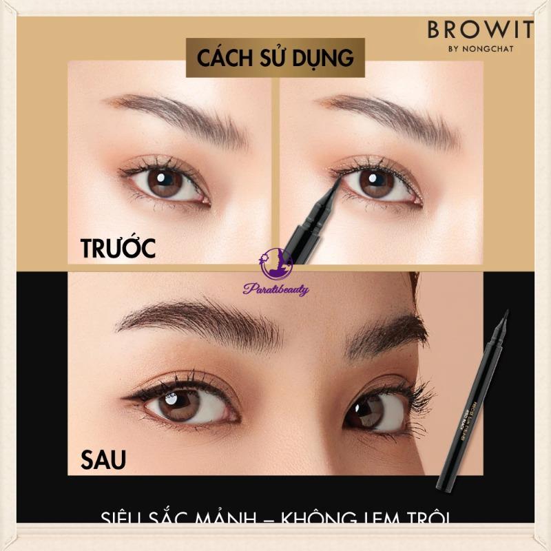 Kẻ Mày + Mí Mắt Không Lem Browit Slim Eyeliner And Eyebrow Exclusive  2in1