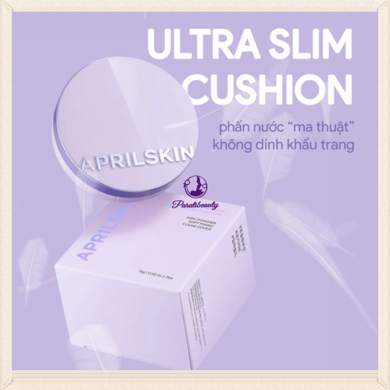 Phấn Nước April Skin Ultra Slim Cushion SPF50+/PA+++ (Tặng Kèm Lõi)
