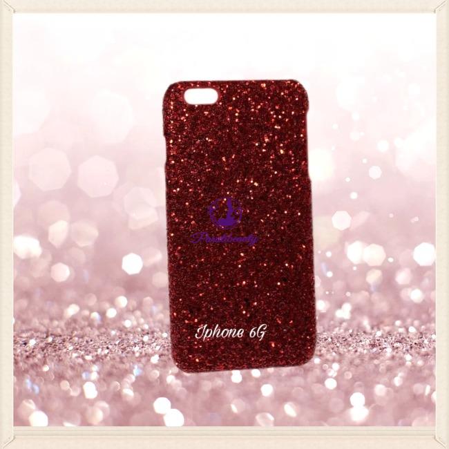 Ốp Điện Thoại Chống Sốc, Màu Đỏ Lấp Lánh Kim Sa Dành Cho IPHONE