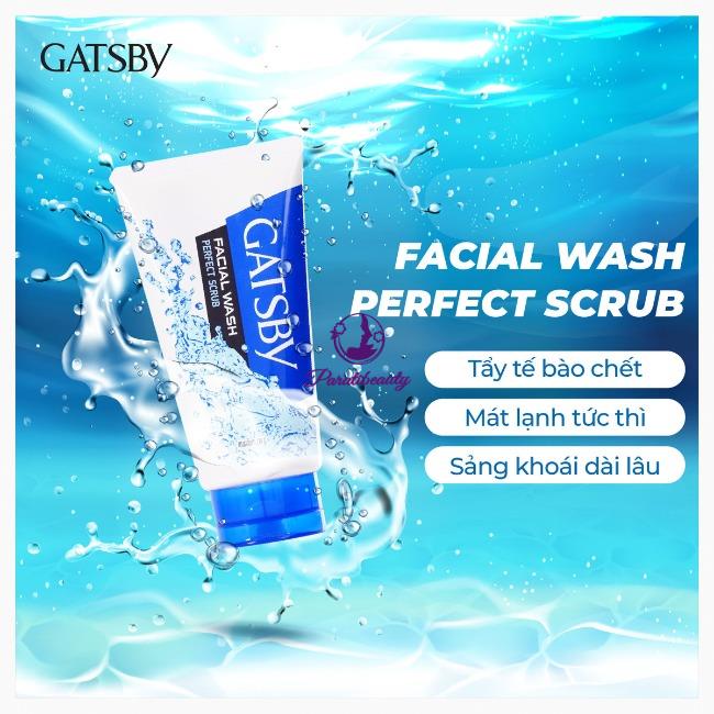 Sữa Rửa Mặt Gatsby Sạch Bụi Bẩn & Dầu Nhờn Facial Wash Perfect Scrub 130g