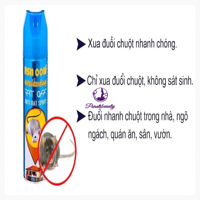 Xịt Đuổi Chuột Thái Lan Rat Off Anti Rat Spray.