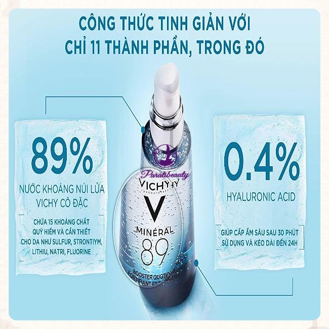 Serum Khoáng Phục Hồi Chuyên Sâu  Thần Thánh Vichy Mineral 89 Pháp 50ml