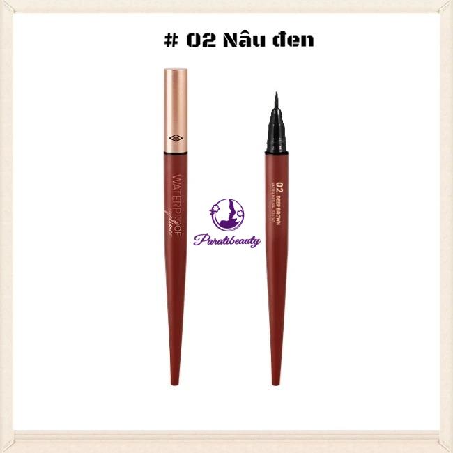 HLK-Bút Dạ Kẻ Mắt Nước Siêu Nét, Lì Vacosi Waterproof Eyeliner Pen 5ml