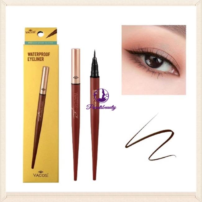 HLK-Bút Dạ Kẻ Mắt Nước Siêu Nét, Lì Vacosi Waterproof Eyeliner Pen 5ml