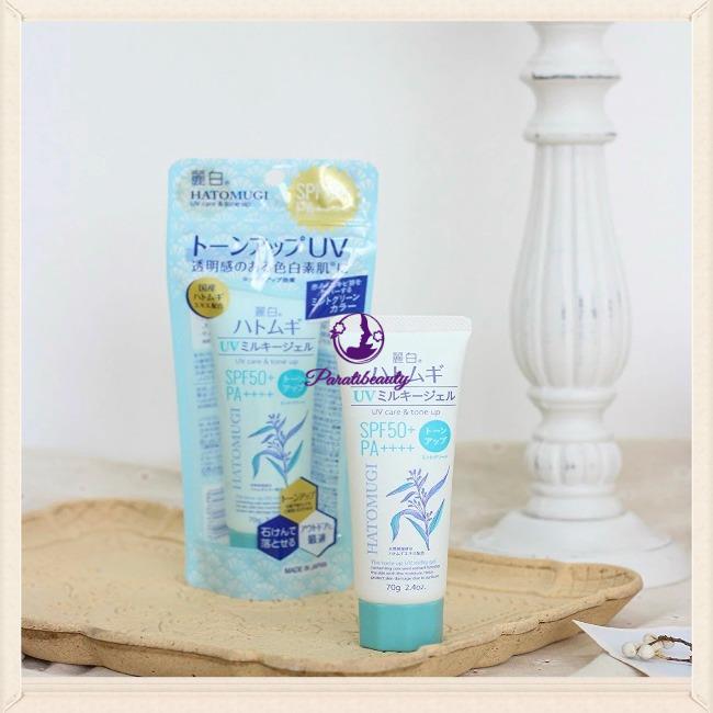 Gel Chống Nắng Màu Bạc Hà Hatomugi UV Care & Tone Up SPF50+ PA+++70g