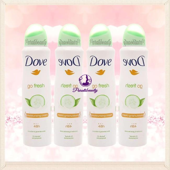 Xịt Khử Mùi Dove Dưỡng Da Mềm Mịn 48H Hương Go Fresh Pepino y té verde 150ml