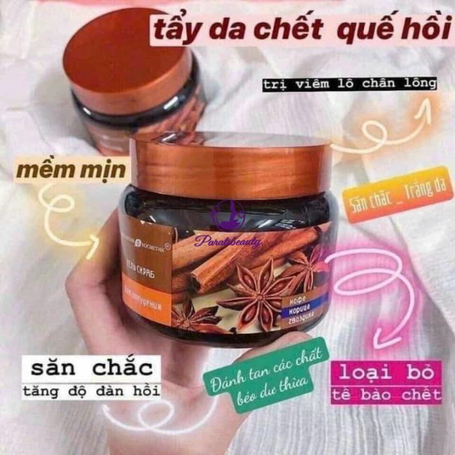 HLK-Tẩy Da Chết Body Quế Hồi Scrub Coffee Cinnamon Cloves 380g-Nga