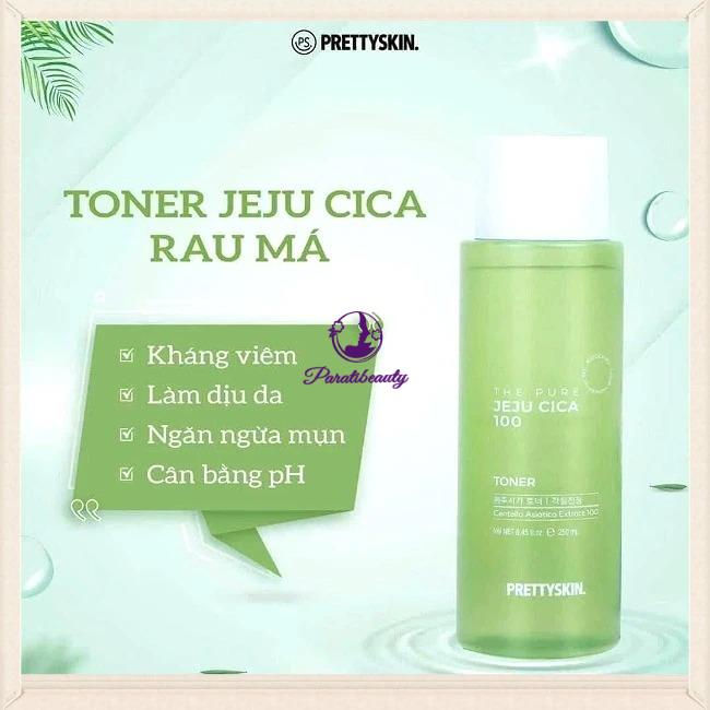 Toner Rau Má  Toner Prettyskin The Pure Jeji Cica 100 250ml