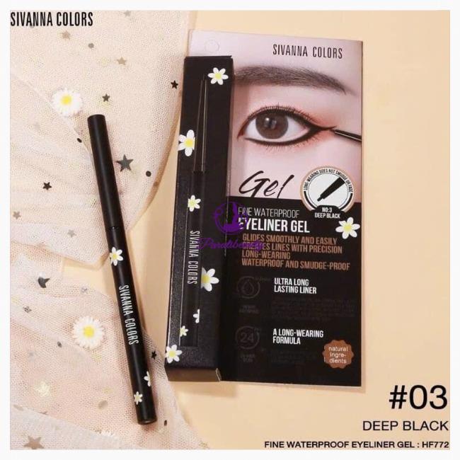 [TL] Gel Kẻ Mí Mắt Dạng Sáp Sivanna Fine Waterproof Eyeliner Gel HF772