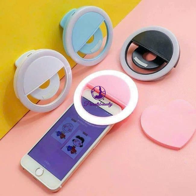 Đèn LED Selfie Kẹp Điện Thoại Tạo Ánh Sáng Mịn Khi Chụp Ảnh Tự Sướng, Chân Dung, Nghệ Thuật, Dây Sạc Xịn