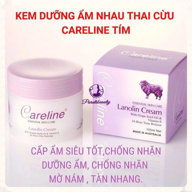Kem Dưỡng Da Nhau Thai Cừu Chống Oxy Hóa, Mềm Mịn Da Lanolin Careline 100ml