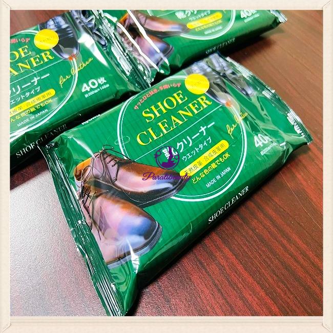 16.13 Bịch 40 Giấy Ướt Làm Sạch Giày Da, Túi Da Nhật Bản