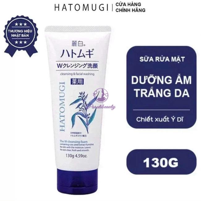 Sữa Rửa Mặt Ý Dĩ Dưỡng Ẩm Sáng Da Hatomugi Naturie