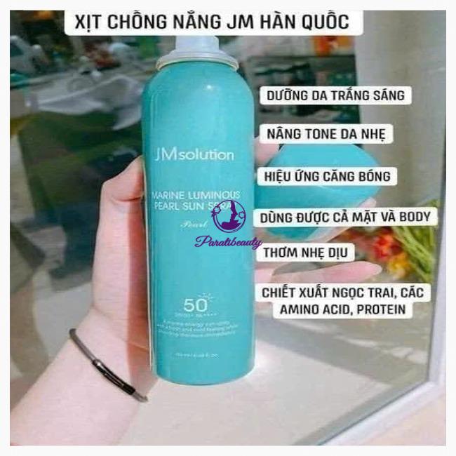 Xịt Chống Nắng Body JMsolution SPF50+ PA++++ Sun Spray 180ml