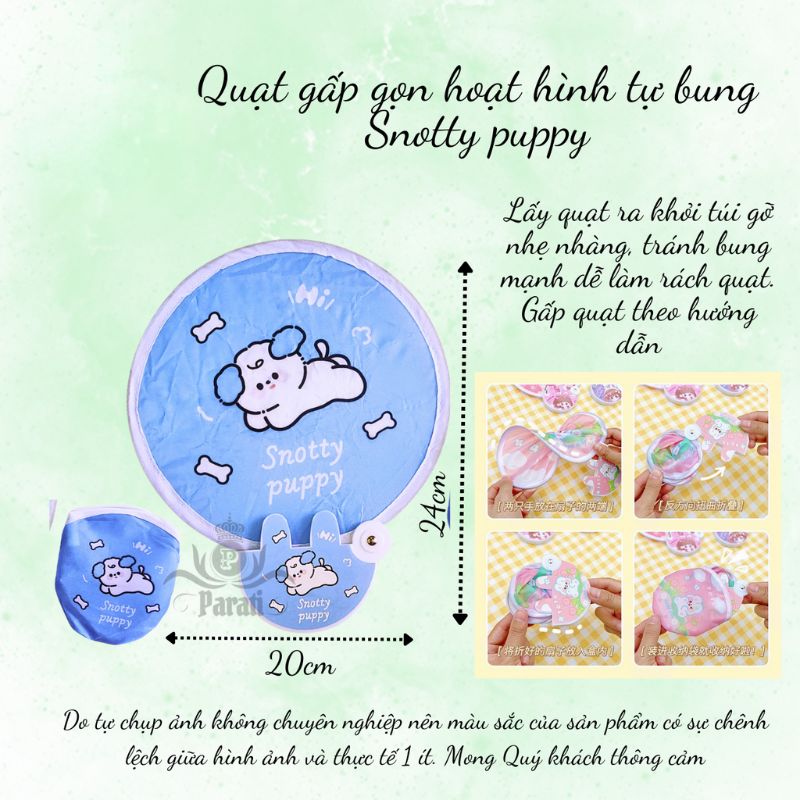 Quạt gấp gọn hoạt hình tự bung