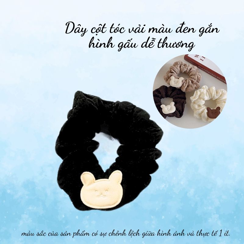 14.3 Dây cột tóc màu gắn hình gấu dễ thương