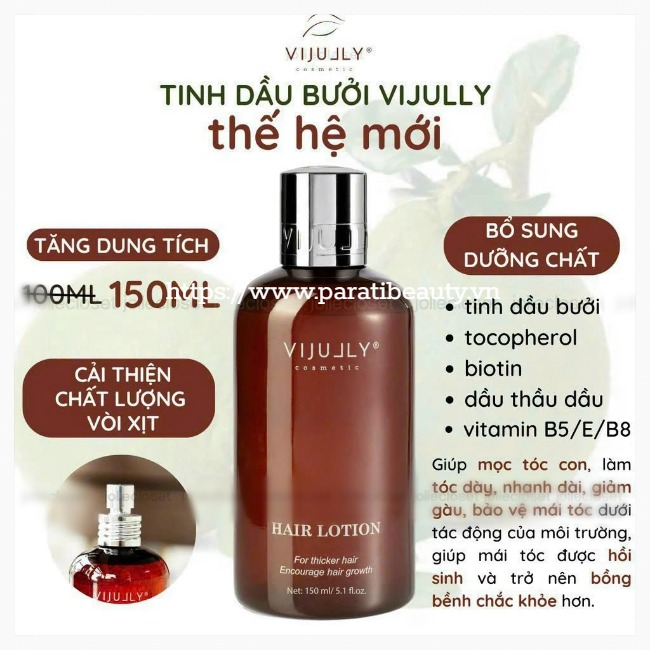 Xịt Tinh Dầu Bưởi  Vijully Hair Lotion 100ml