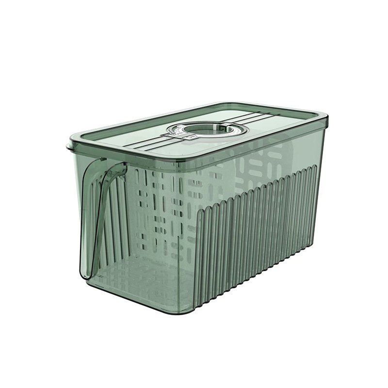 Hộp đựng thực phẩm tủ lạnh trong suốt có tay cầm và nắp 3,5L 24x13x13cm