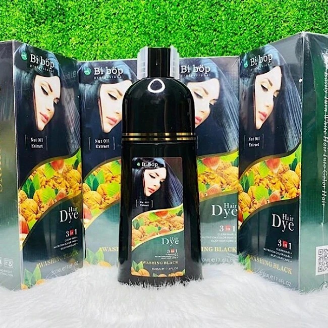 Dầu gội phủ bạc BIBOP màu đen nâu 3in1 500ml