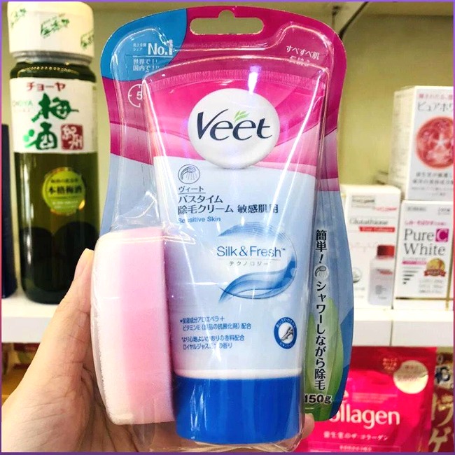 HLK-Kem Tẩy Lông Veet Cho Da Nhạy Cảm Chính Hãng Nhật Bản