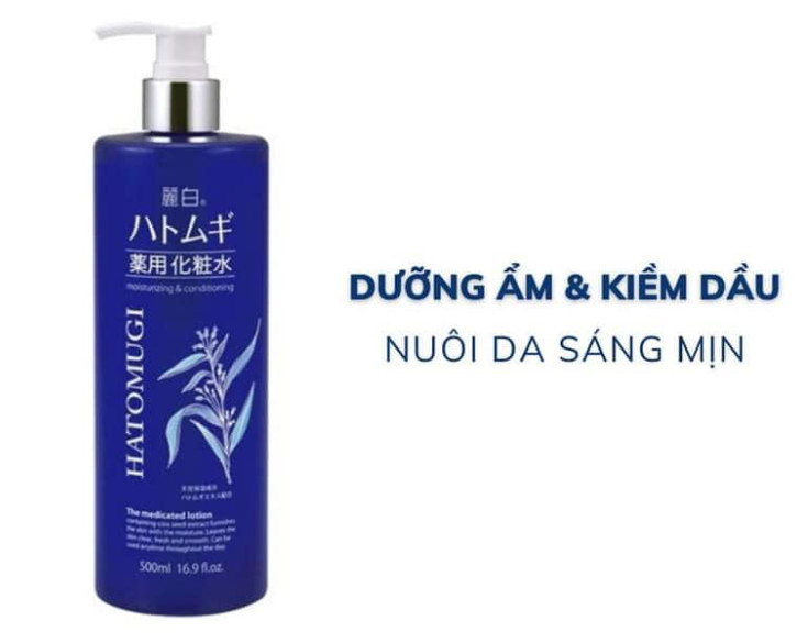 Toner Dưỡng Ẩm, Trắng Da Hatomugi The Medicated Lotion Dành Cho Da Khô 500ml