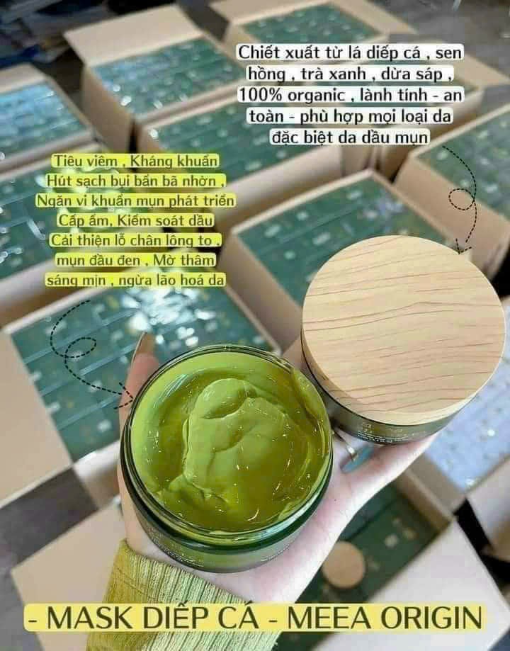 Mặt Nạ Diếp Cá Dưỡng Da Nâng Tone MeeA Organic 100g