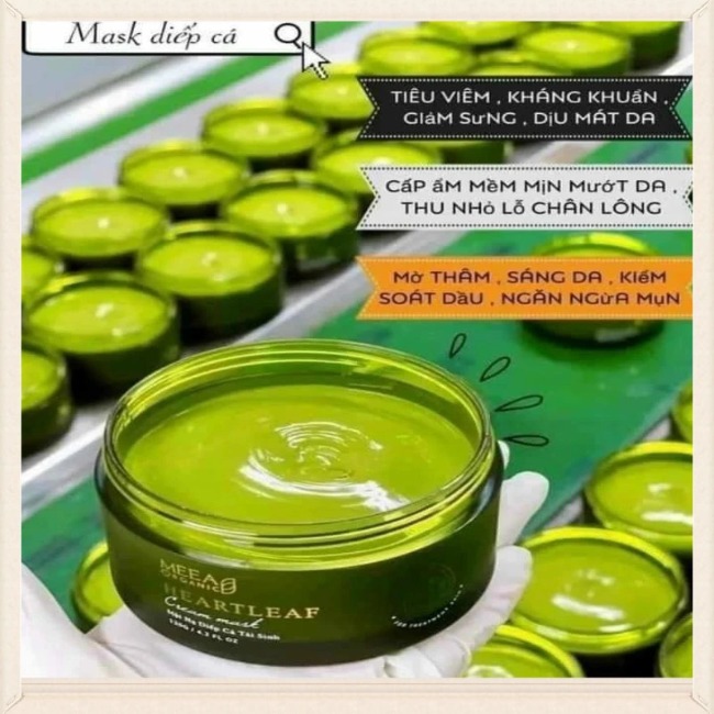 Mặt Nạ Diếp Cá Dưỡng Da Nâng Tone MeeA Organic 100g
