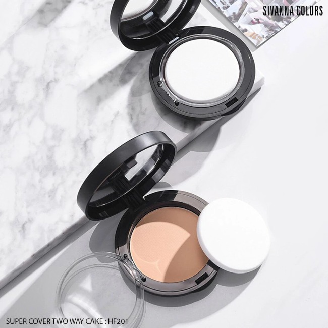 Phấn phủ Sivanna Super Cover Two Way Cake HF201 #01 Tone sáng