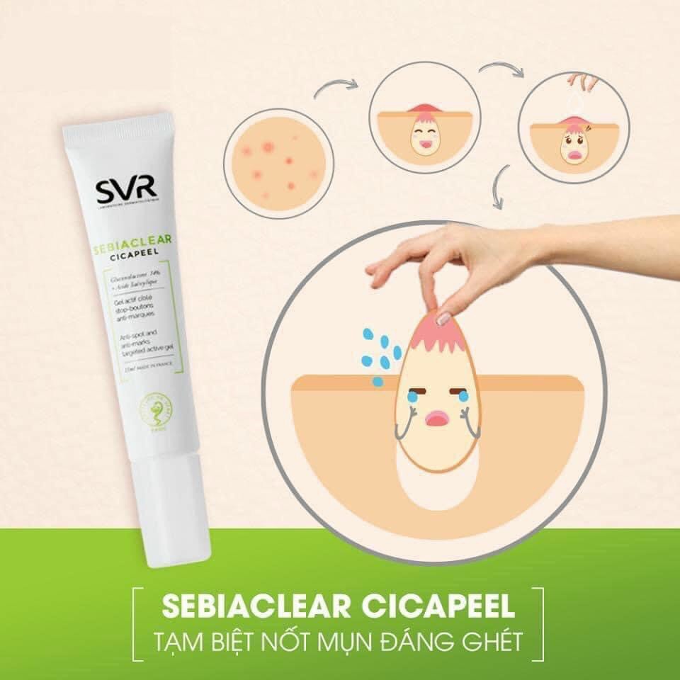 Kem Dưỡng Giảm Mụn Se Khít Lỗ Chân Lông SVR Sebiaclear Mat + Pores 40ml-Pháp