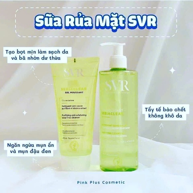 Sữa Rửa Mặt Dành Cho Da Dầu, Mụn SVR Sebiaclear Gel Moussant 400ml