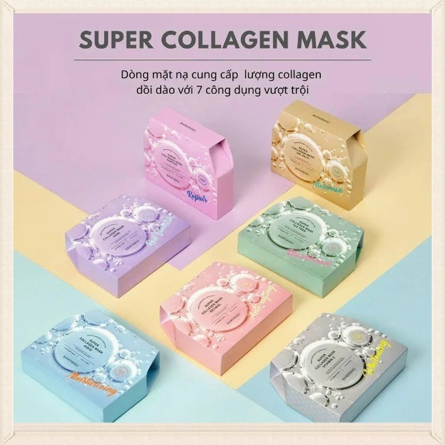 Miếng Mặt N.ạ Giấy Banobagi Mask Super Collagen Stem Cell Vitamin