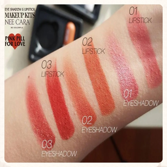 Set Son - Phấn Mắt Nee Cara Pink Pill N402