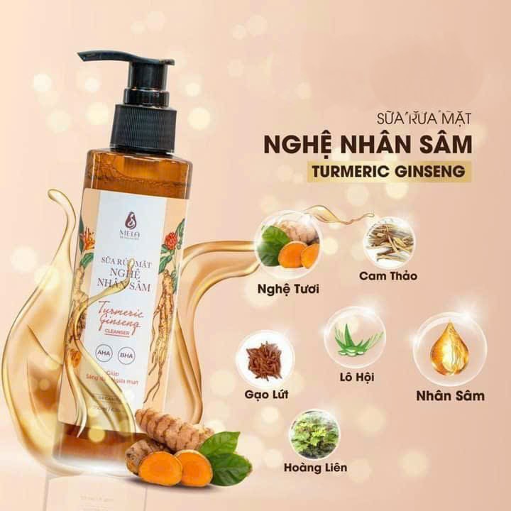 Sữa Rửa Mặt Nghệ Nhân Sâm Cho Da Dầu Mụn Mela 200ml G