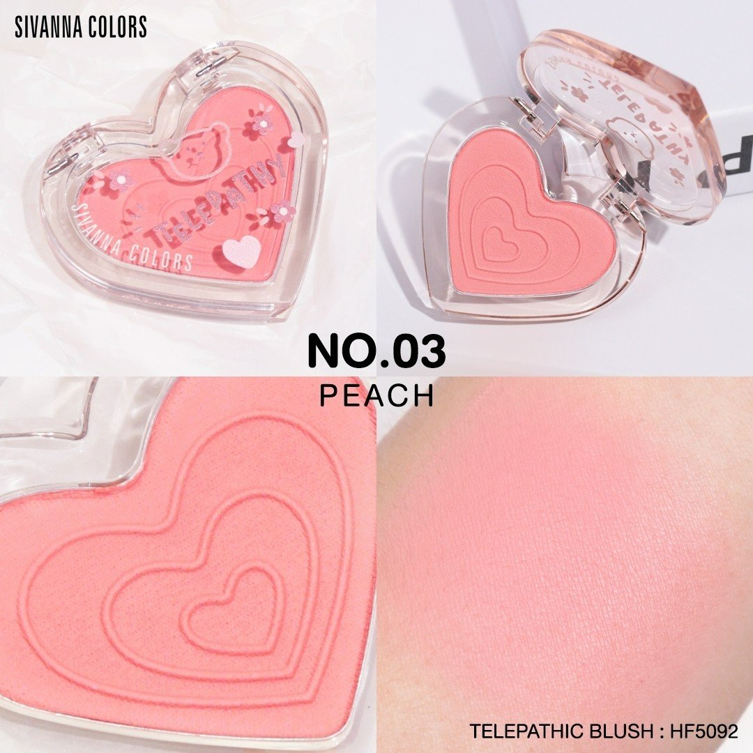 [Thái Lan] Phấn Má Hồng Bền Màu Sivanna Colors Telepathic Blush HF5092