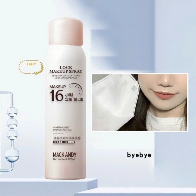 Xịt Khóa Nền Giữ Lớp Makeup Lâu Trôi Setting Fixer Spray Mack Andy 120ml