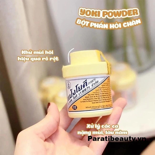 Hộp Phấn Khử Mùi hôi Chân Yoki Powder Thái Lan 60g