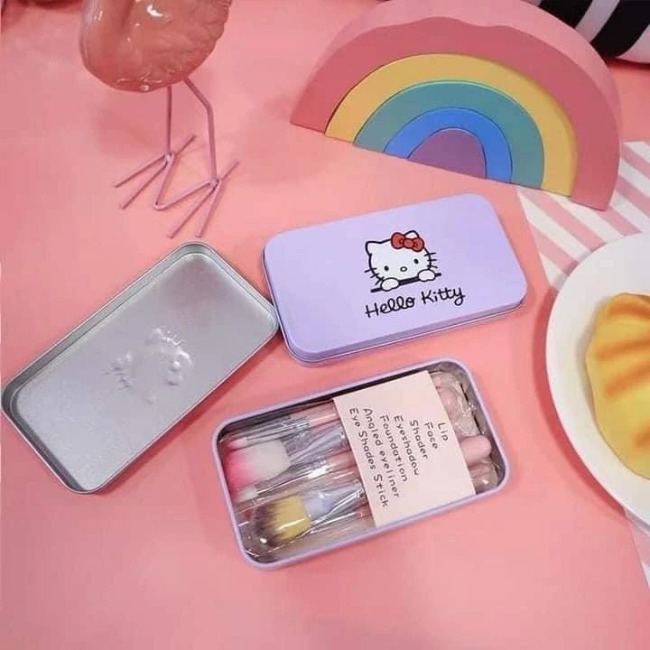 Bộ 7 Cây Cọ Trang Điểm Màu Hồng Hello Kitty G