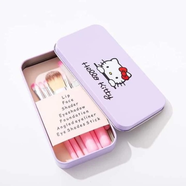 Bộ 7 Cây Cọ Trang Điểm Màu Hồng Hello Kitty G