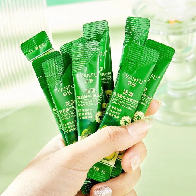 Mặt Nạ Bơ Sủi Bọt Bong Bóng Giảm Mụn Đầu Đen Mụn Cám Chính Hãng Nội Địa Trung